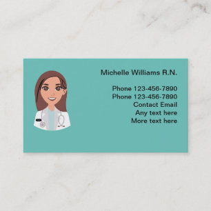 Infirmière Médicale Cartes de visite en soins de s