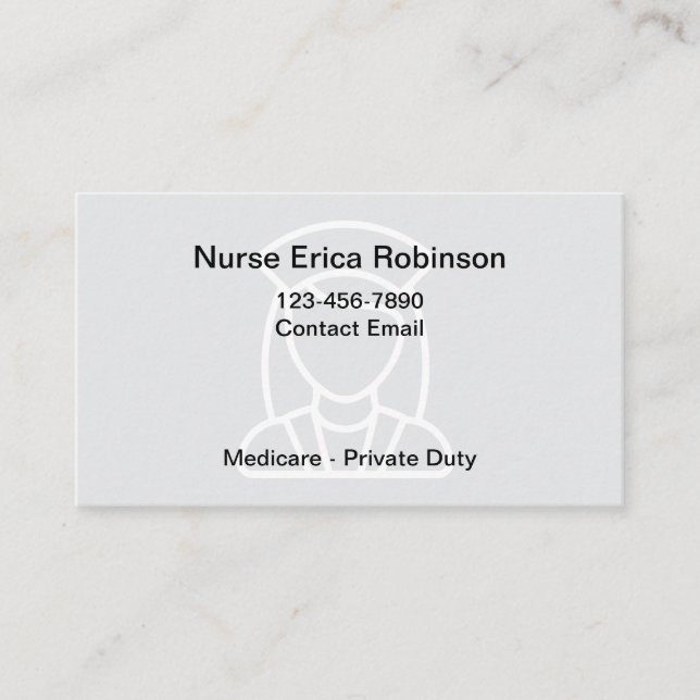 Infirmière Médicale Cartes de visite simples (Devant)