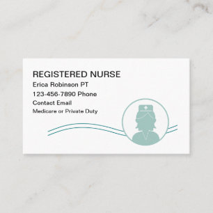 Infirmière Médicale inscrite Cartes de visite simp