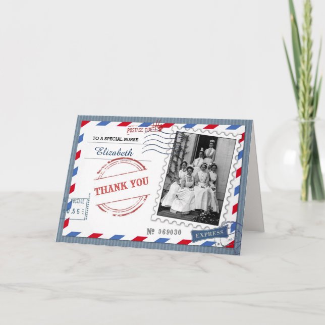Infirmière Merci. Carte d'appréciation personnalis (Devant)