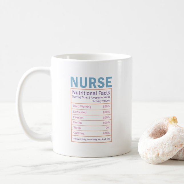 Infirmière nutritionnelle Mug (Avec donut)