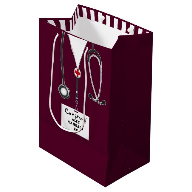 Infirmière ou Docteur Félicitations Moyen sac cade (Devant Angle)