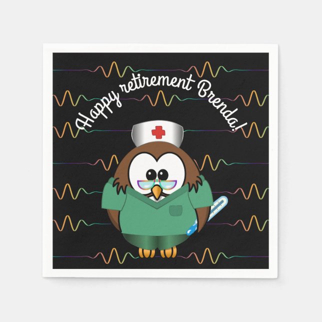 infirmière owl - serviettes en papier (Devant)