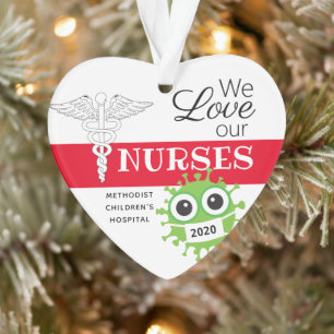 Infirmière personnalisée Ornements de Noël Médical