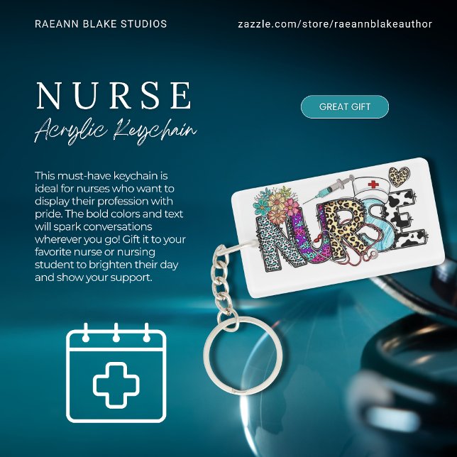 Infirmière Porte - clé acrylique (Créateur téléchargé)