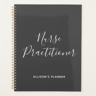Infirmière Praticien Gris Blanc Script personnali