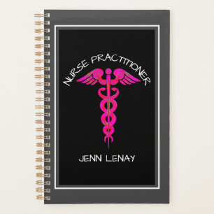 Infirmière Praticien Médicale Pink Caduceus Nom