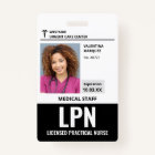 Infirmière pratique autorisée LPN ID Photo Badge