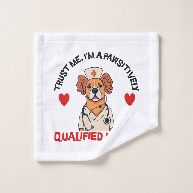Infirmière Qualifiée Pawsitively (Gant de toilette)