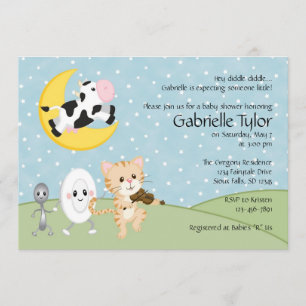 Infirmière Rhyme Baby Shower Invitations