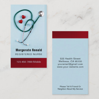 Infirmière RN, LVN, LPN, Carte de visite intérimai