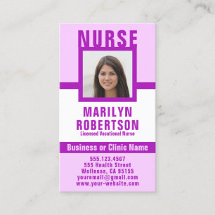 Infirmière RN, LVN, LPN, Carte de visite intérimai