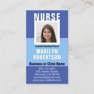 Infirmière RN, LVN, LPN, Carte de visite intérimai
