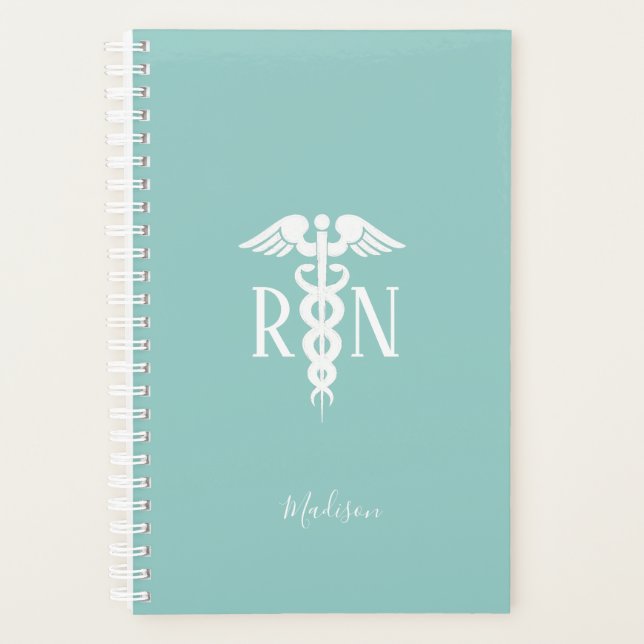 Infirmière RN Médicale Caduceus Turquoise Personna (Devant)