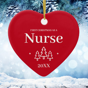 Infirmière rouge Premier ornement de Noël