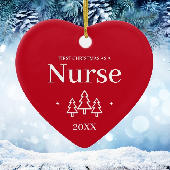 Infirmière rouge Premier ornement de Noël (Red Nurse First Christmas Ornament
)