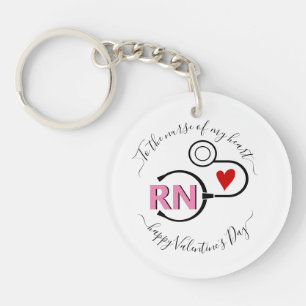 Infirmière Valentines jour stéthoscope rose RN