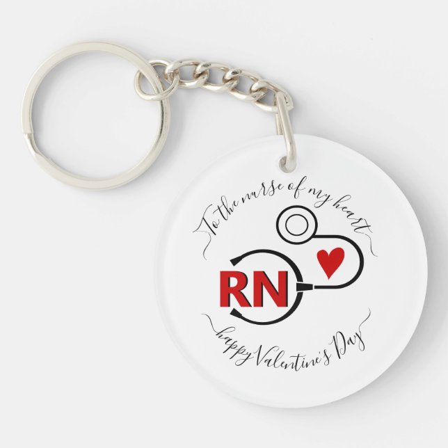 Infirmière Valentines Jour stéthoscope rouge RN (Devant)