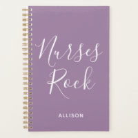 Infirmières Rock violet et blanc Script personnali