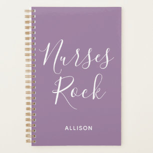 Infirmières Rock violet et blanc Script personnali