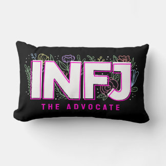 INFJ Introvert Label MBTI Personality Type Floral Lumbar Pillow