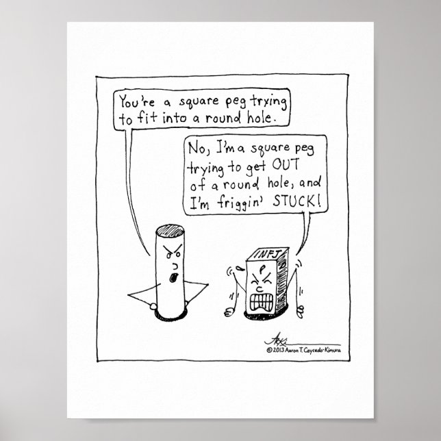 INFJ Square Peg Print (Front)