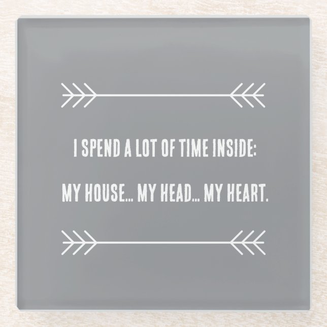 INFJ Vibes Glass Coaster (Front)