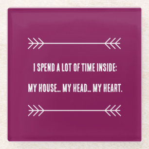 INFJ Vibes Glass Coaster