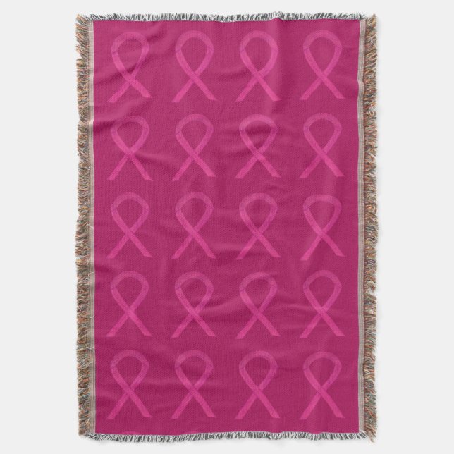 Inflammatory Breast Cancer Ribbon Soft Blankets (Front Vertical)