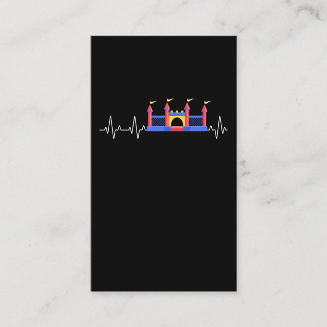 Inflatable castle Heartbeat Bouncy castle Business Card (Front)