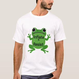 Inflate & Resist – Minimalist Frog Power Poster T-Shirt