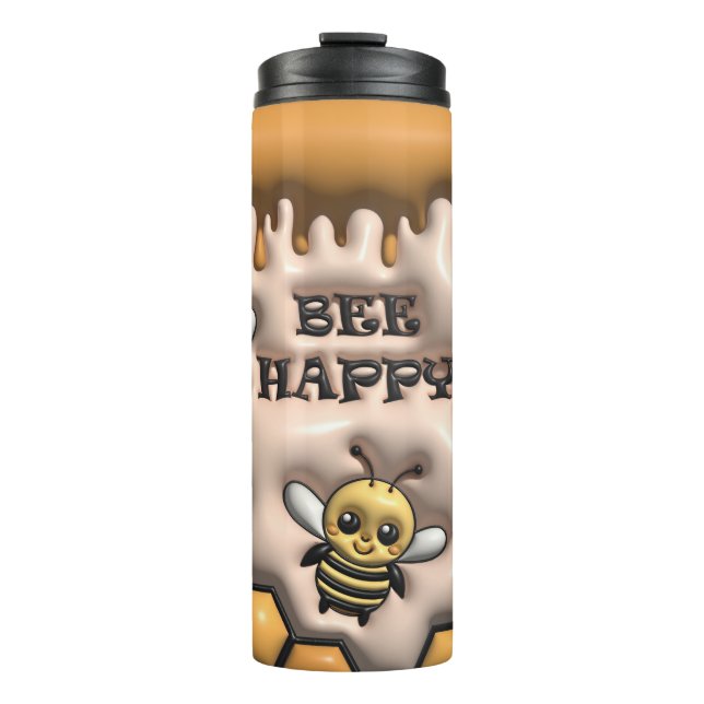 Inflated Honeycomb Bee Tumbler: Sip with Sweetness Thermal Tumbler (Front)
