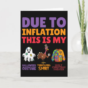 Inflation Costume Trio Halloween Thanksgiving And Card