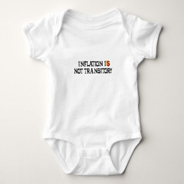 Inflation is not transitory baby bodysuit (Front)