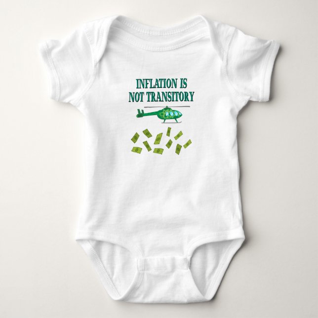 Inflation is not transitory baby bodysuit (Front)