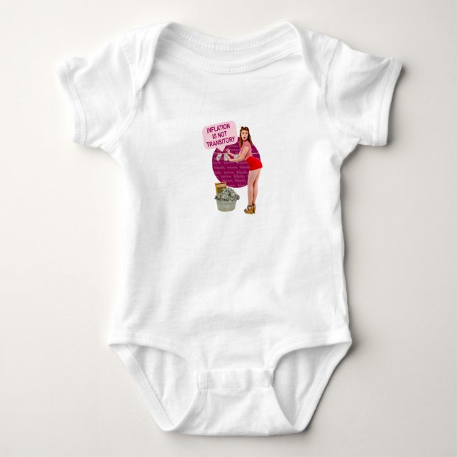 Inflation is not transitory baby bodysuit (Front)