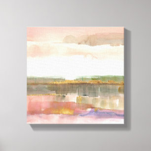 Influence of Line and Colour Gold Crop Canvas Print