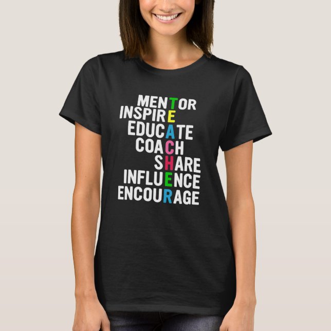 influence share educate encourage mentor inspire c T-Shirt (Front)