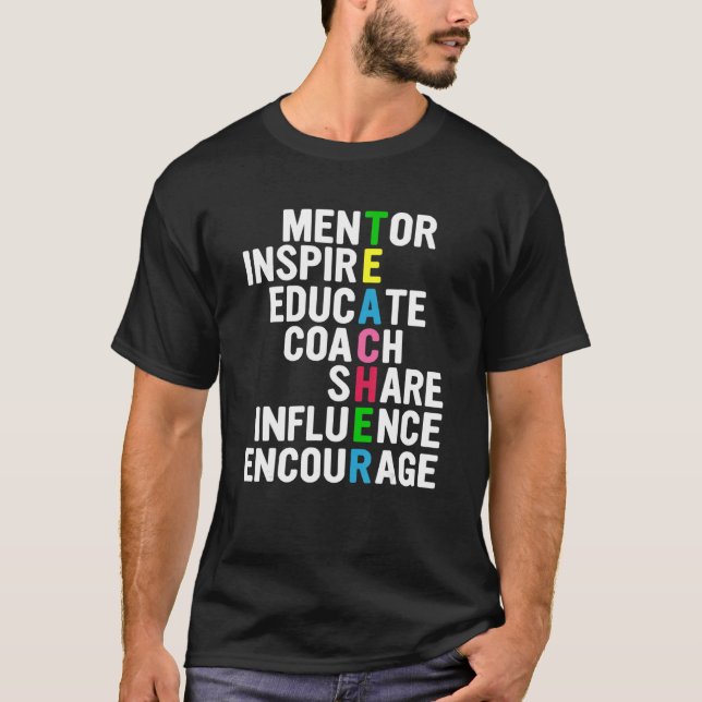 influence share educate encourage mentor inspire c T-Shirt (Front)
