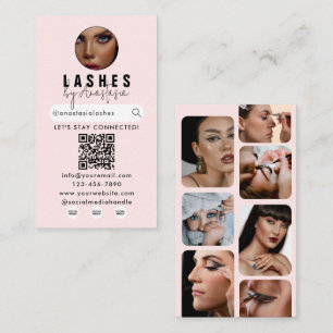 Influencer Beauty Makeup Artist Hair Lashes Photos Business Card