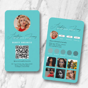 Influencer Feed Grid Social Media QR Code Business Card