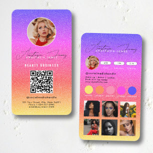Influencer Feed Grid Social Media QR Code Business Card