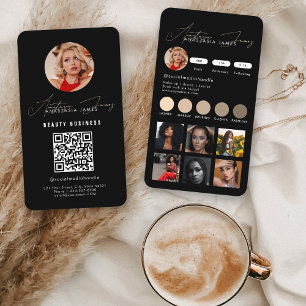 Influencer Feed Grid Social Media QR Code Business Card
