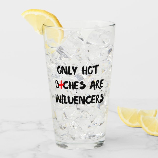 Influencer Gift Vintage Funny Trendsetter Glass (Front Ice)