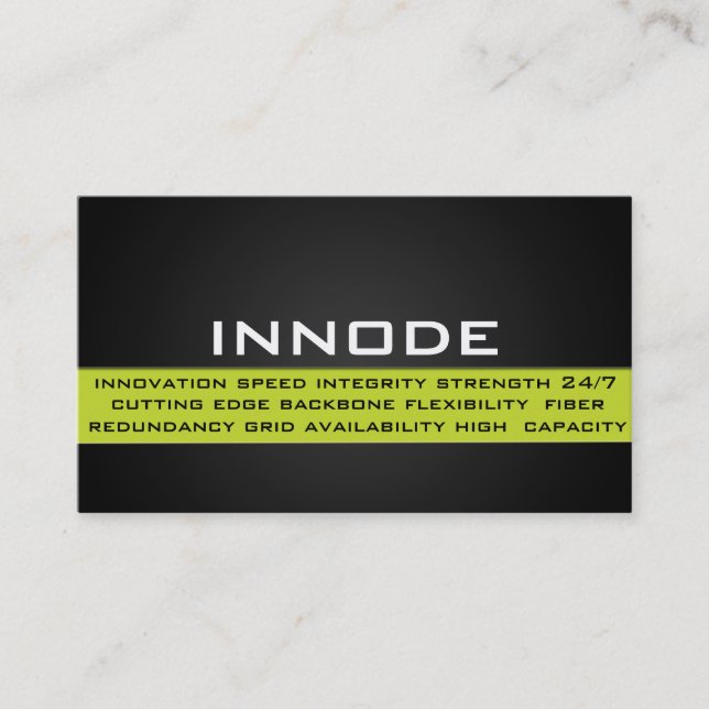 Info Box in Green Business Card (Front)