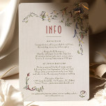 Info & Details Vintage Victorian Floral Wedding<br><div class="desc">Day-of-Stationery - Info and Details Card - Foil Vintage Victorian wedding in a floral, romantic, and whimsical design. Victorian flourishes complement classic Art Deco fonts. Please enter your custom information, and you're done. If you wish to change the design further, click the blue "Customize It" button. Thank you so much...</div>
