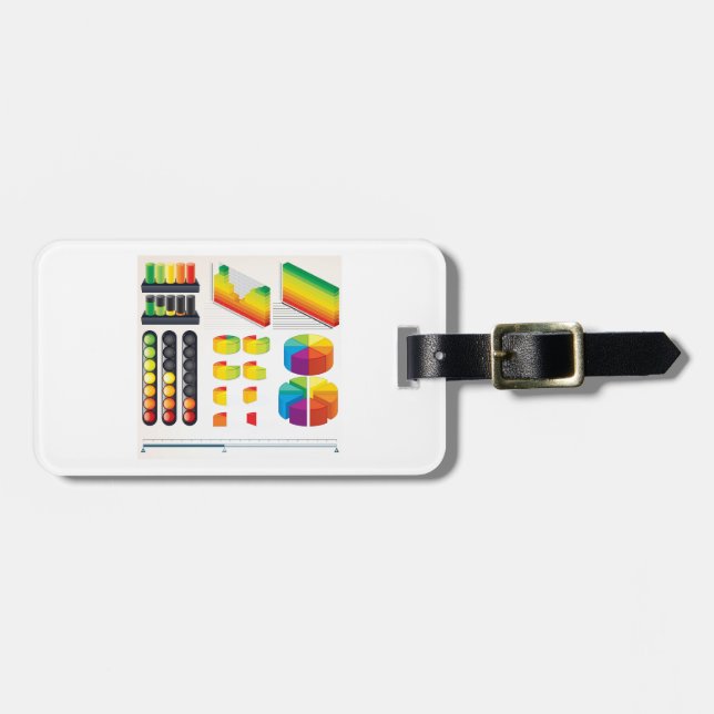 Infographic Elements and Data Visualization Luggage Tag (Front Horizontal)