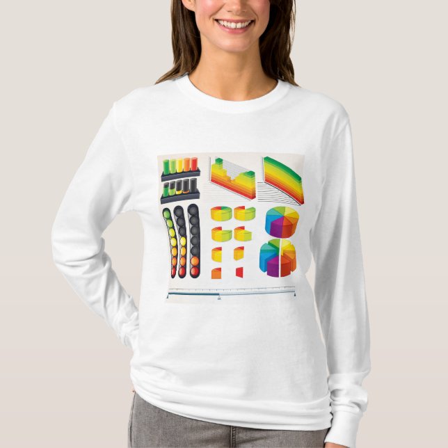 Infographic Elements and Data Visualization T-Shirt (Front)