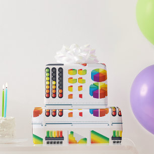 Infographic Elements and Data Visualization Wrapping Paper