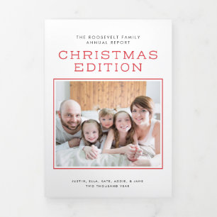 Infographic Family Newsletter Trifold Christmas